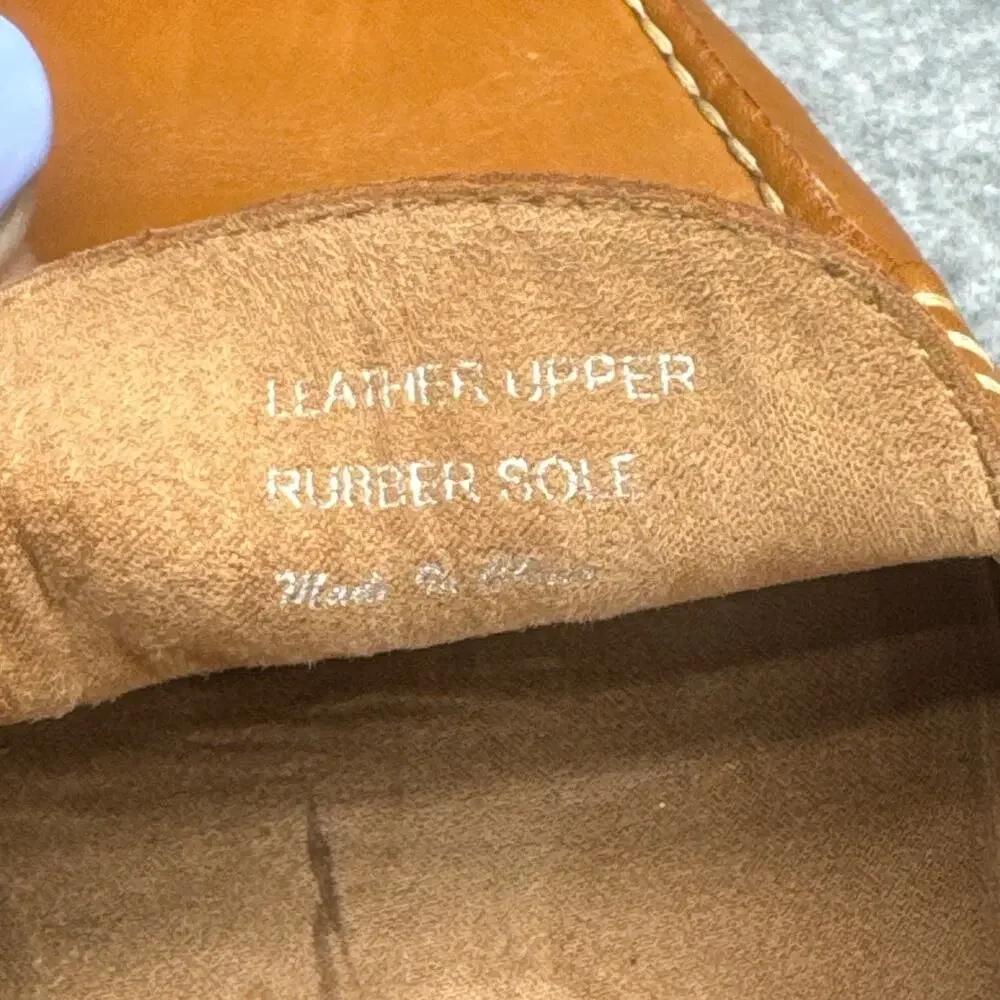 Donald J Pliner Niles Cognac Brown Leather Horsebit Slip On Loafers Men 9.5